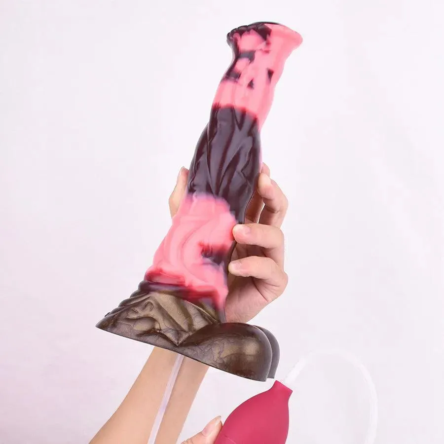 10 Inches Realistic Silicone Horse Cumming Dildo Toy