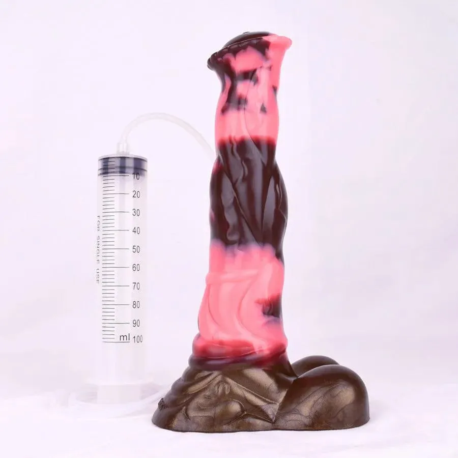 10 Inches Realistic Silicone Horse Cumming Dildo Toy