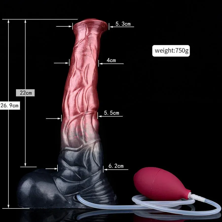 11 Inches Squirting Suction Cup Horse Dildo for Women