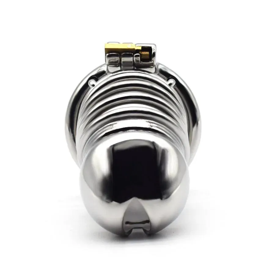 120mm Realistic Steel Male Chastity Lock Toy