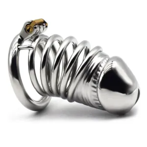 120mm Realistic Steel Male Chastity Lock Toy