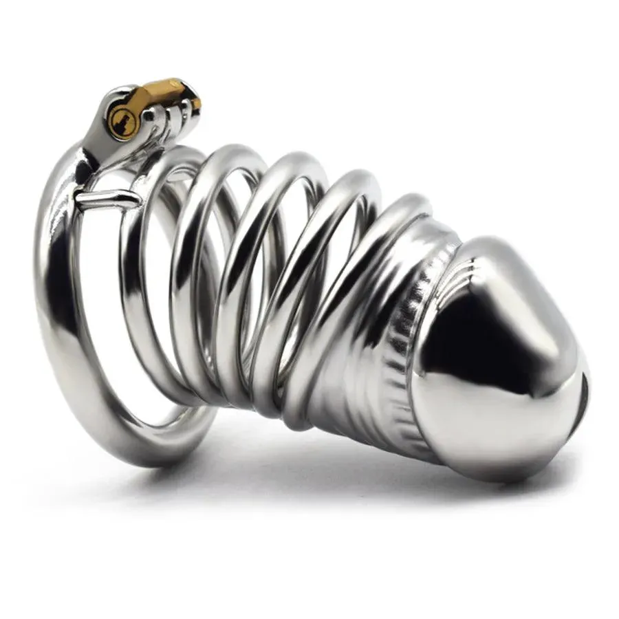 120mm Realistic Steel Male Chastity Lock Toy