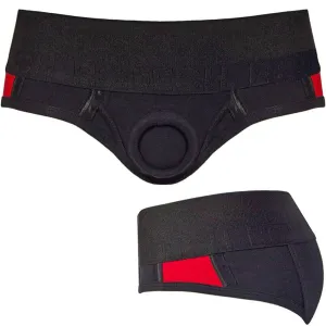 2.0 Brief  Harness - Black & Red Stripe - 3X