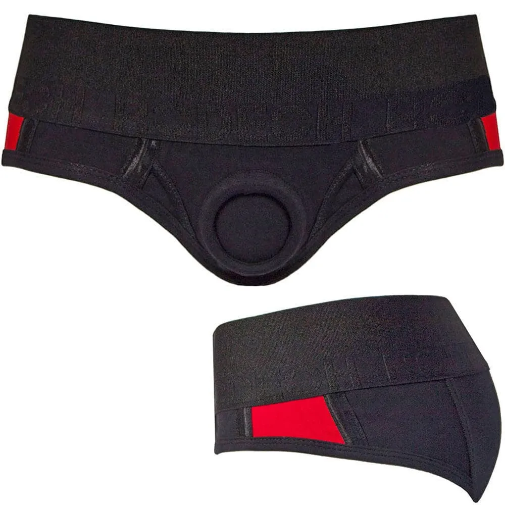 2.0 Brief  Harness - Black & Red Stripe - 3X