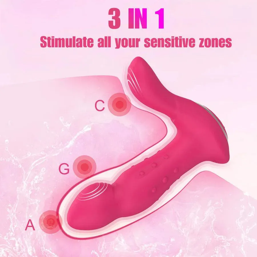 3-In-1 Remote Control Wiggling Fingering Prostate Massager