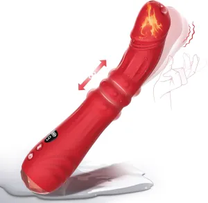 3 In 1 Steel Ball Sliding Heating Clitoral G-Spot Vibrators