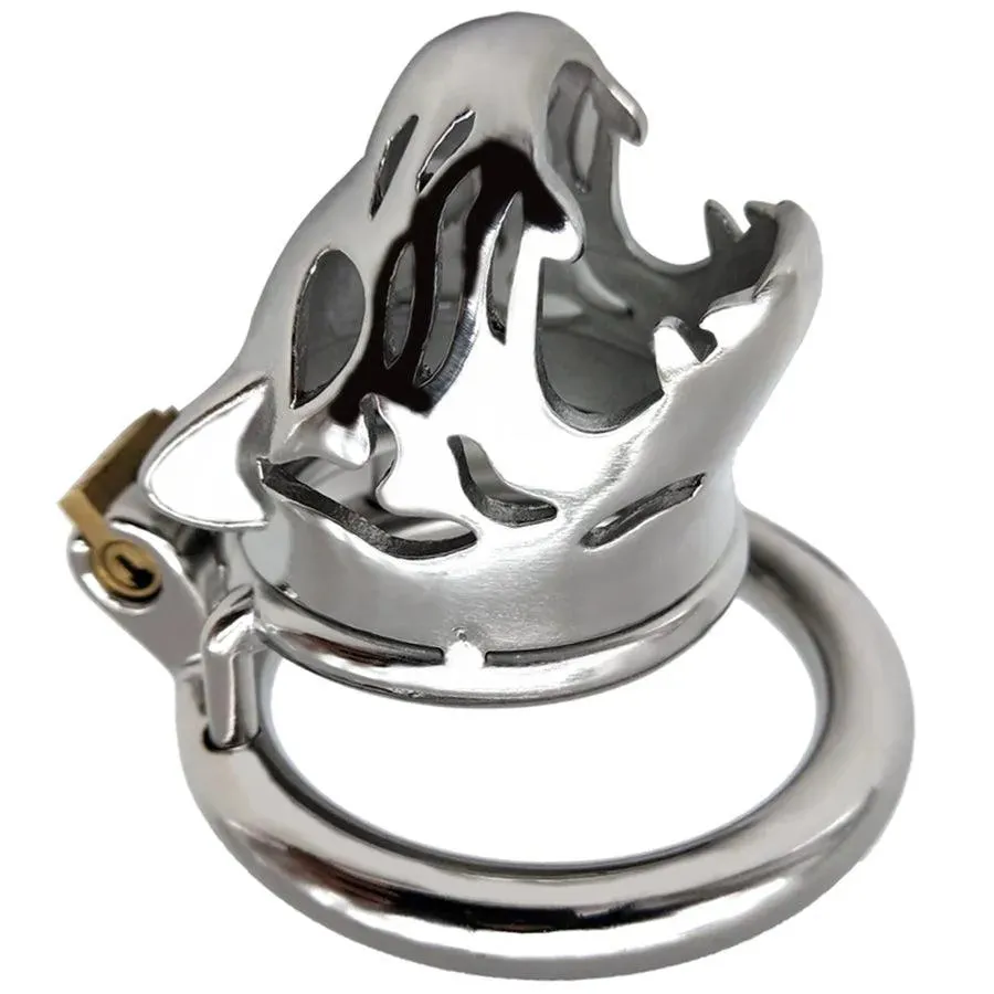 60mm Tiger Head Cock Chastity Cage