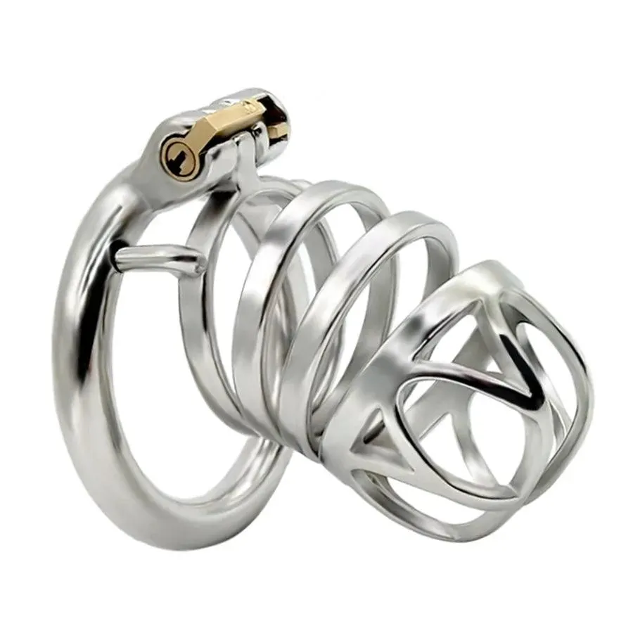 68mm Steel Male Chastity Cage for BDSM