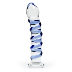 7 Inch Textured Glass Dildo - Great For Temperature Play!