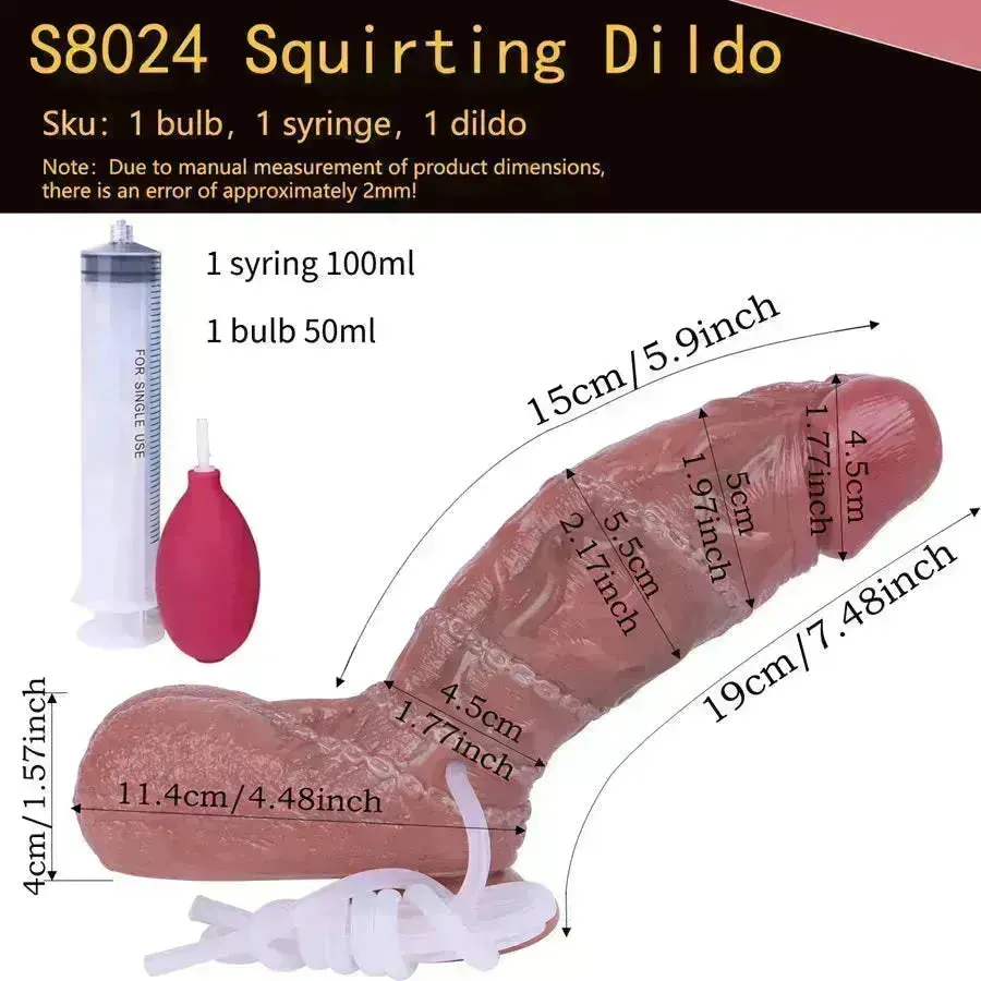 7 Inches Realistic Squirt Dildo