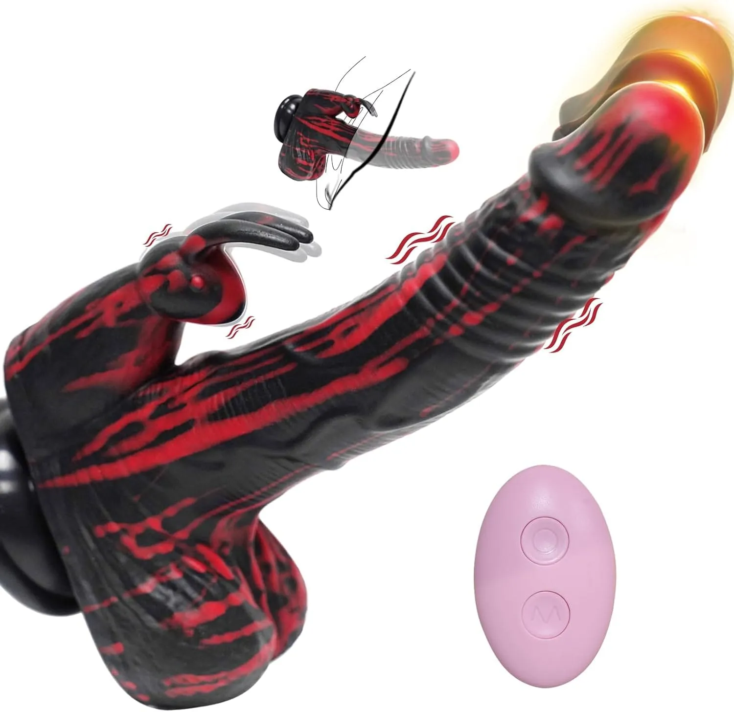 8.26In Rabbit Thrusting Rotation Realistic Dildo Clit G-Spot Vibrator