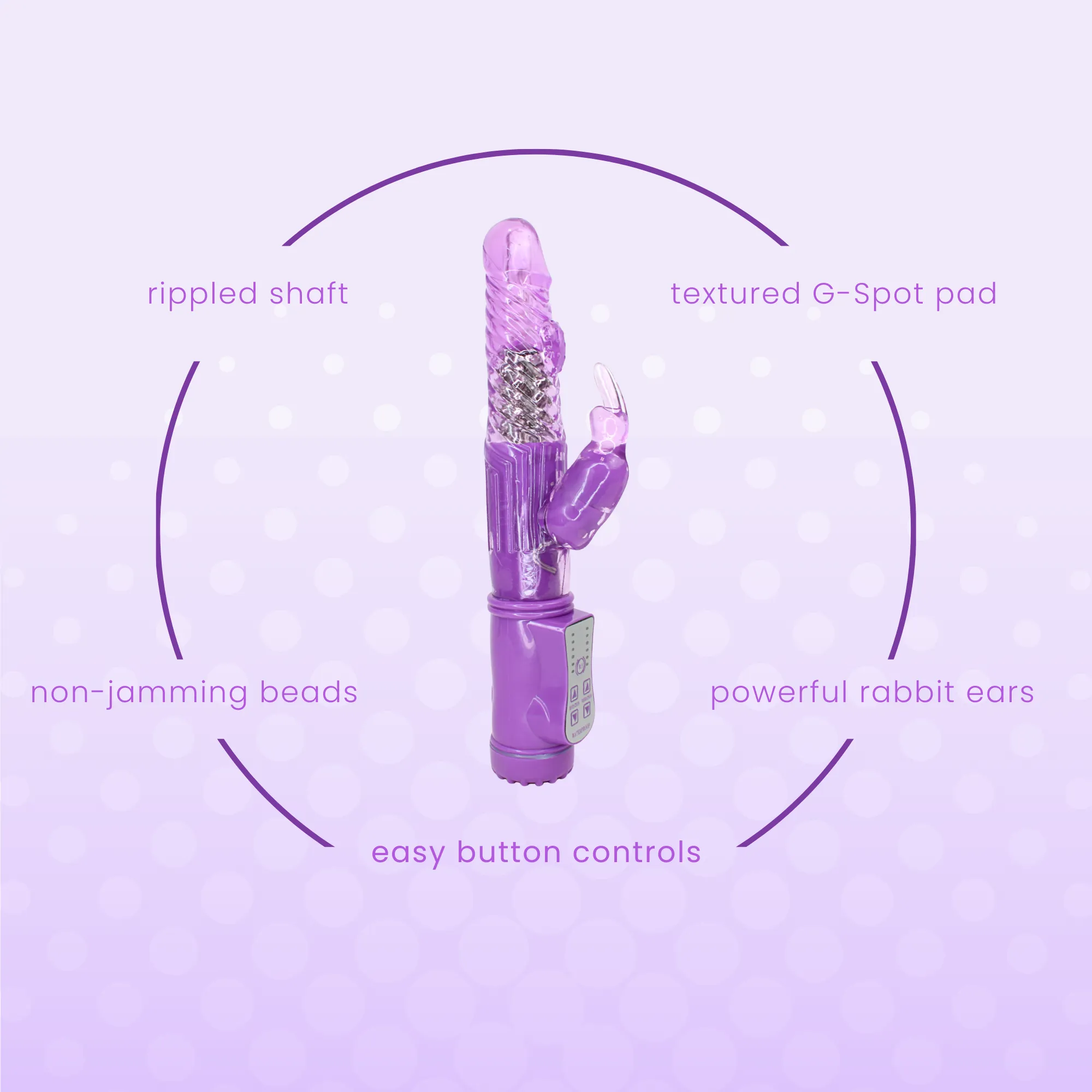 9 Inch Rotating Orgasm Rabbit in Purple