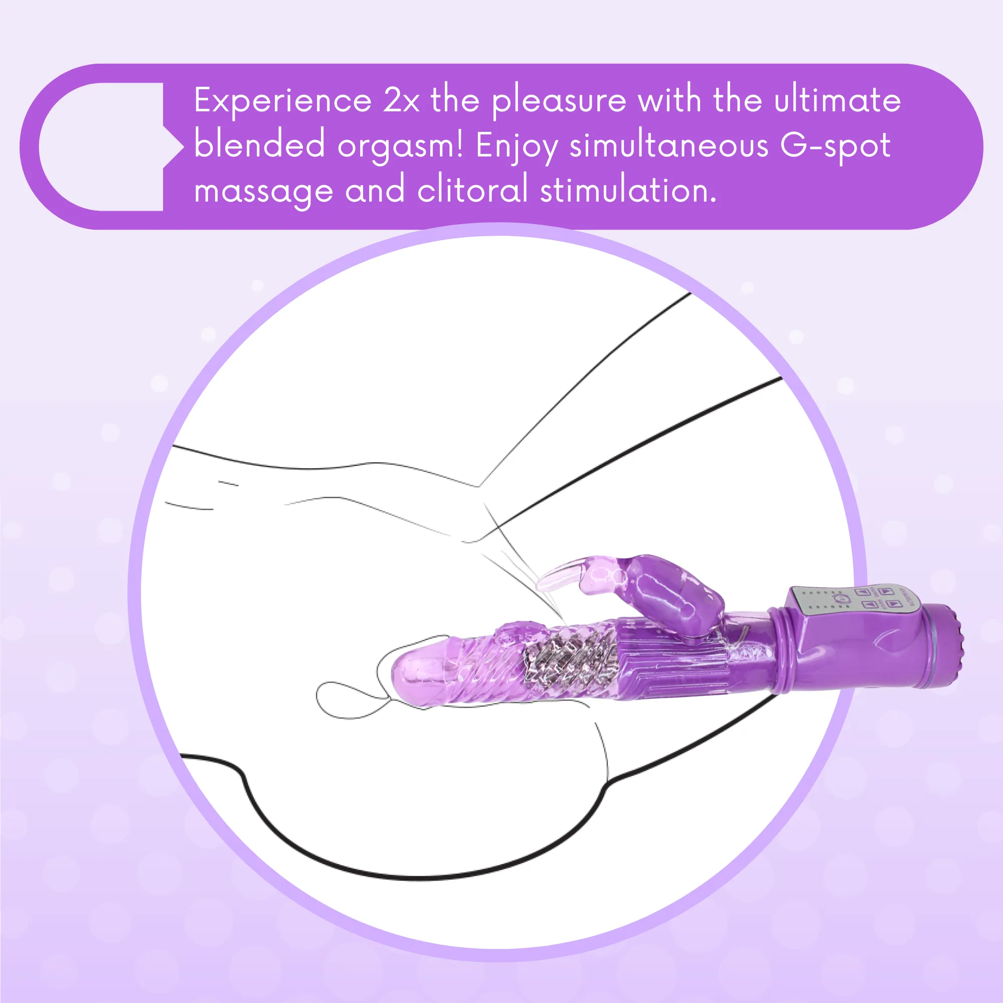 9 Inch Rotating Orgasm Rabbit in Purple
