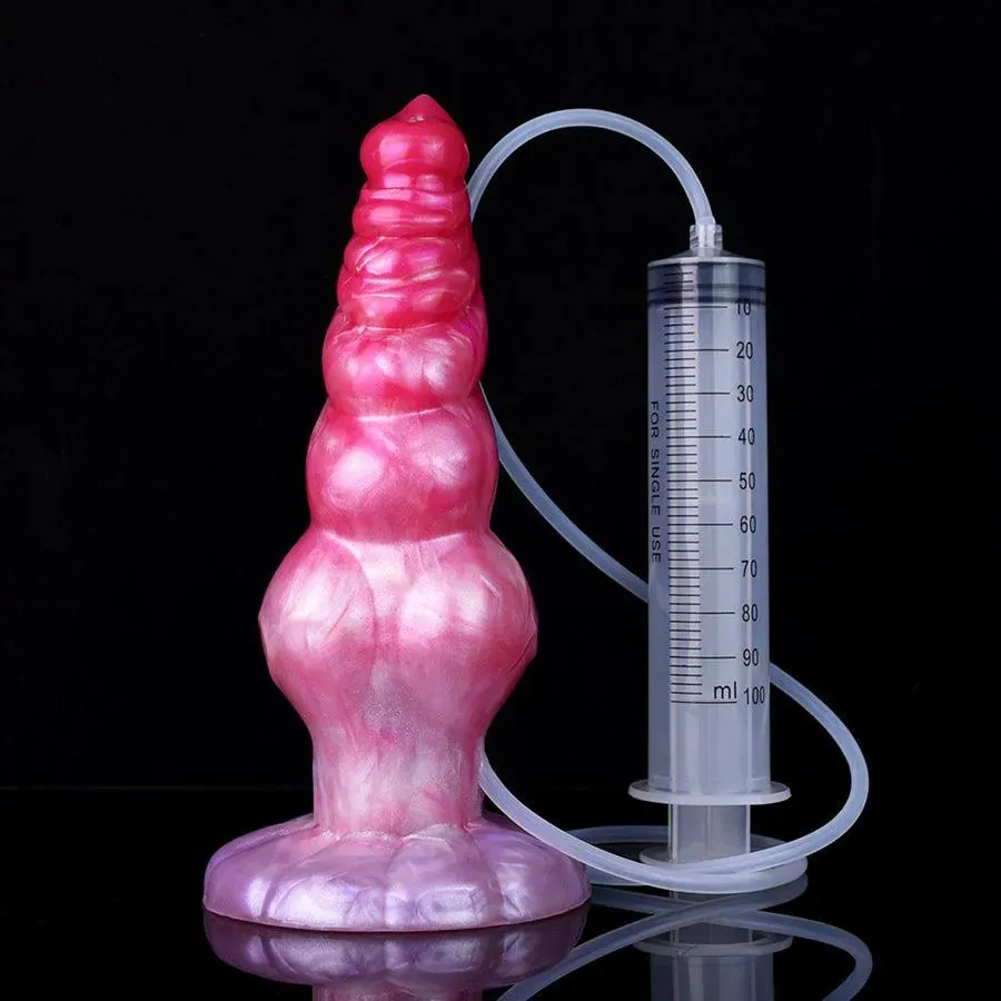 9 Inches Ejaculating Suction Cup Dog Dildo
