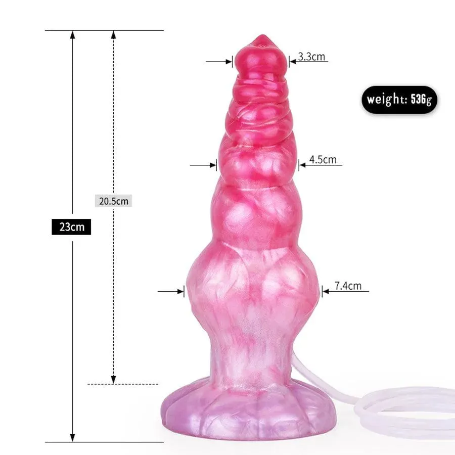 9 Inches Ejaculating Suction Cup Dog Dildo
