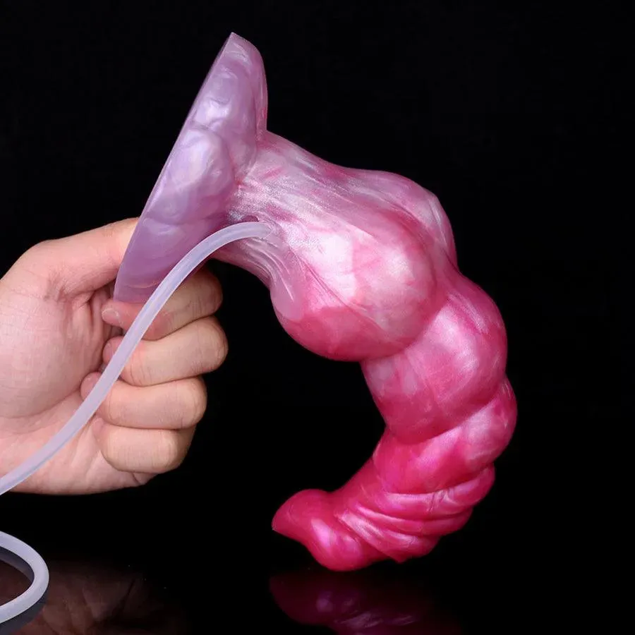 9 Inches Ejaculating Suction Cup Dog Dildo