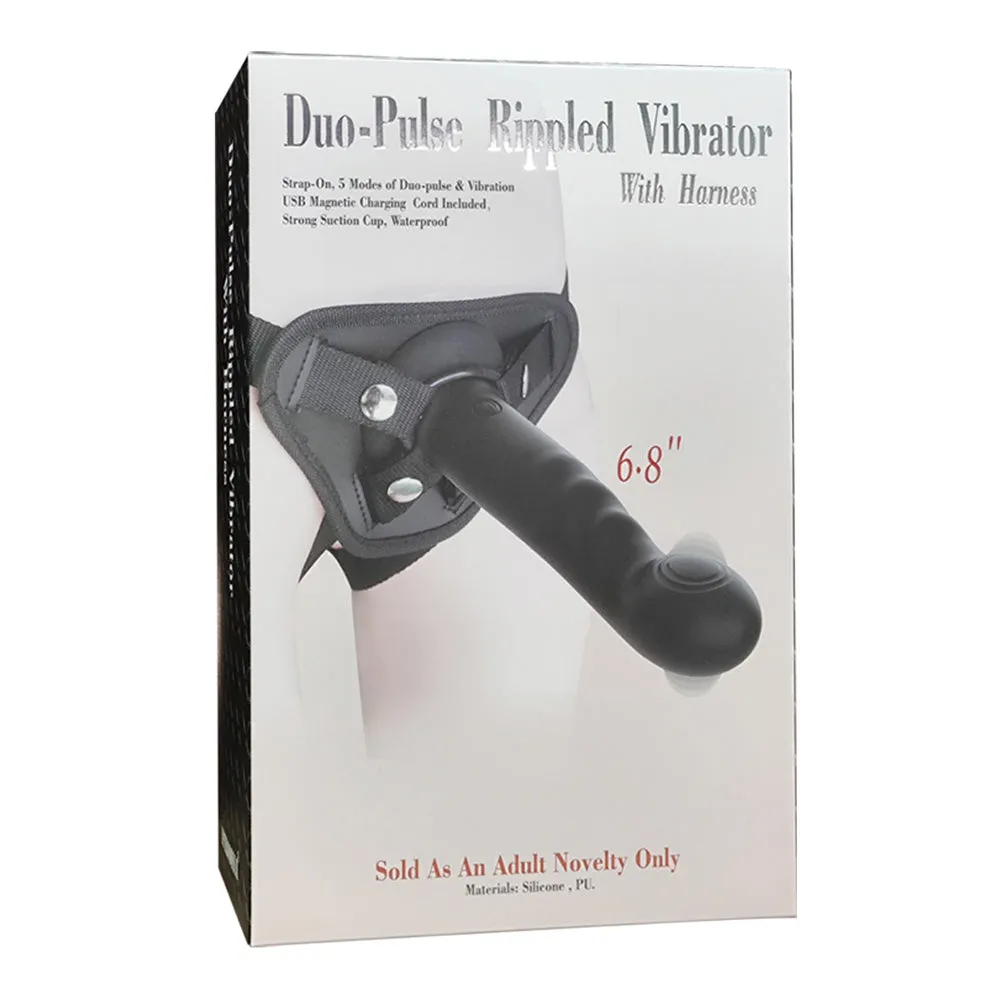 Aphrodisia Duo Pulse Thumping Dildo With Strap-On Harness