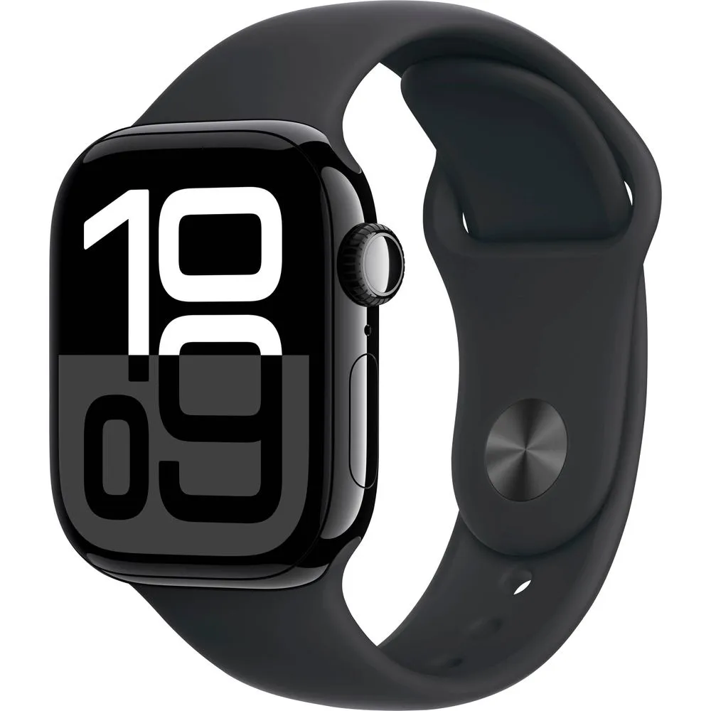 Apple Watch Gen 10 Series 10 Cell 42mm Jet Black Aluminum - Jet Black Sport Band MWX73LW/A