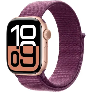 Apple Watch Gen 10 Series 10 Cell 42mm Rose Gold Aluminum - Plum Sport Loop MWXC3LW/A