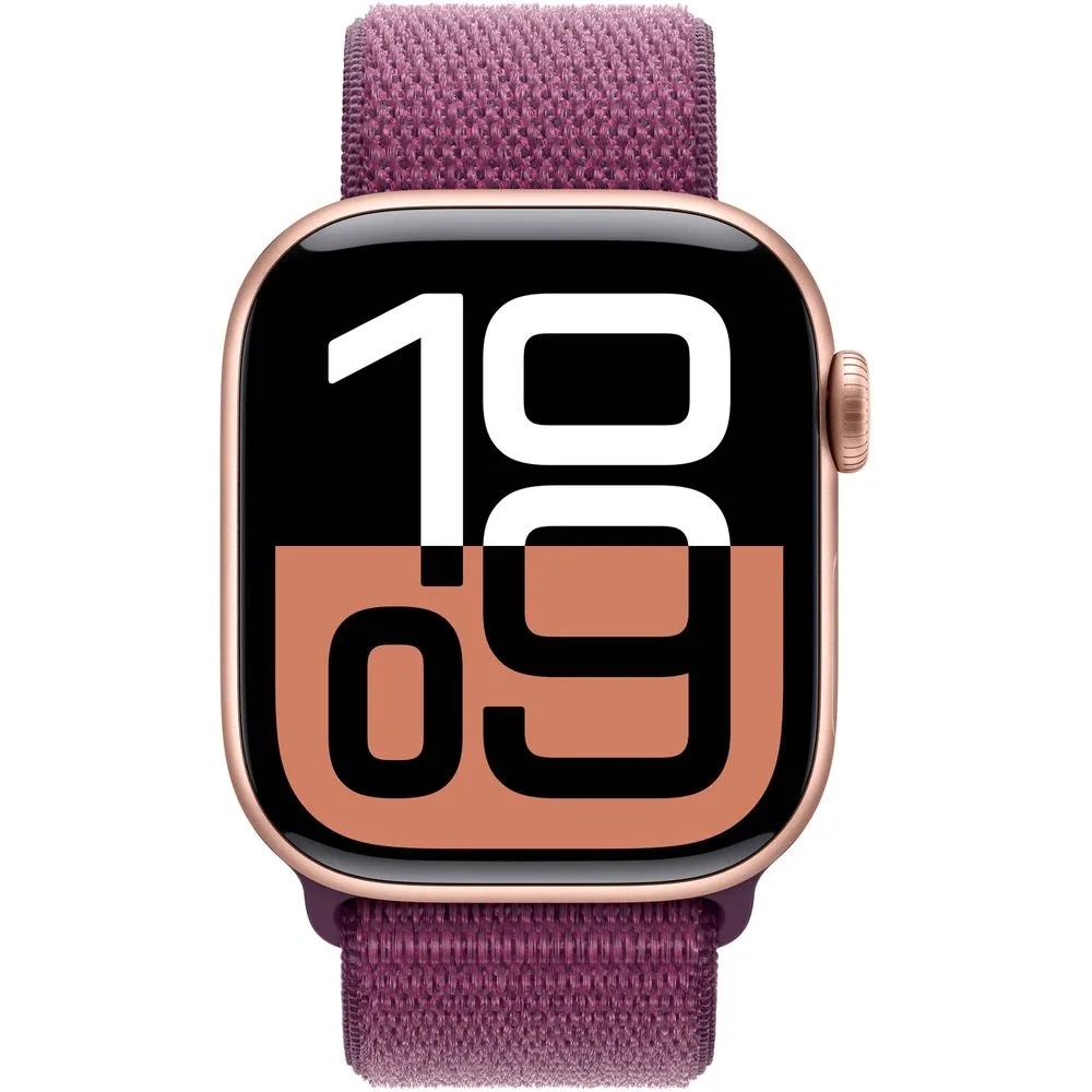 Apple Watch Gen 10 Series 10 Cell 42mm Rose Gold Aluminum - Plum Sport Loop MWXC3LW/A