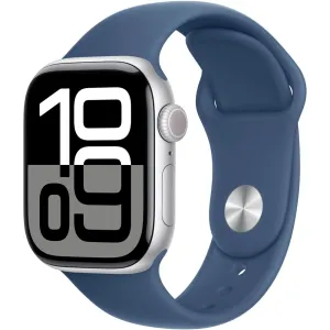 Apple Watch Gen 10 Series 10 Cell 42mm Silver Aluminum - Denim Sport Band MWX43LW/A