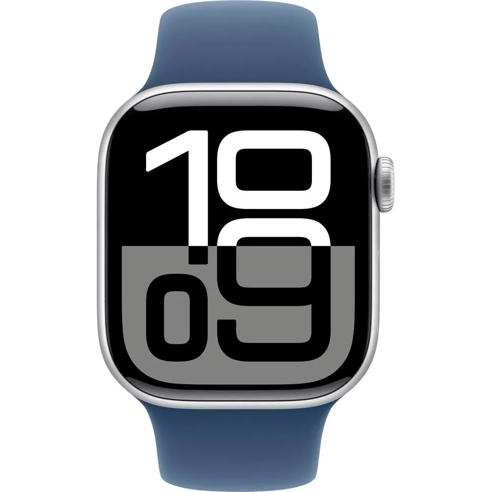 Apple Watch Gen 10 Series 10 Cell 42mm Silver Aluminum - Denim Sport Band MWX43LW/A