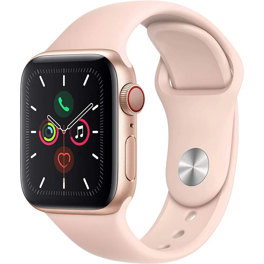 Apple Watch Gen 5 Series 5 Cell 40mm Gold Aluminum - Pink Sand Sport Band MWWP2LL/A