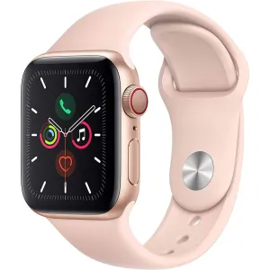 Apple Watch Gen 5 Series 5 Cell 40mm Gold Aluminum - Pink Sand Sport Band MWWP2LL/A
