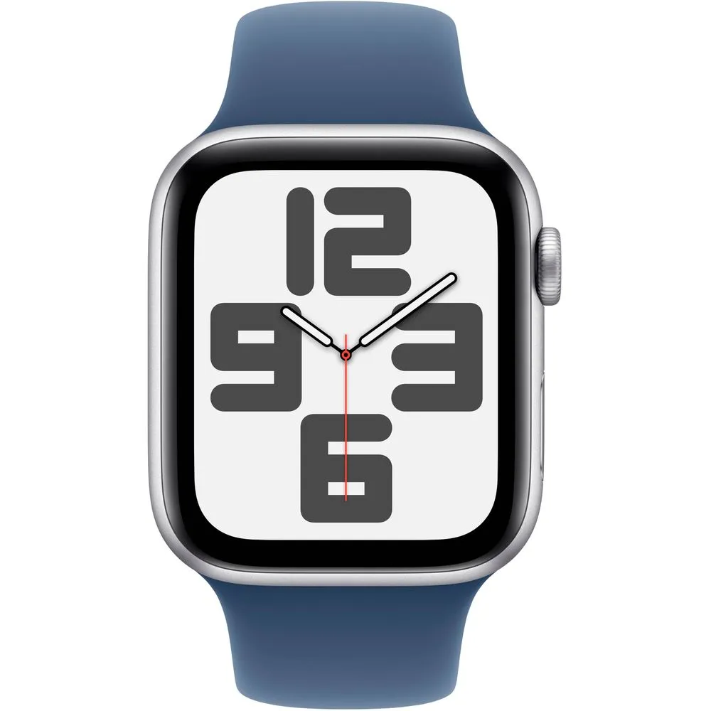 Apple Watch SE 2 44mm Silver Aluminum - Denim Sport Band MXEQ3LL/A