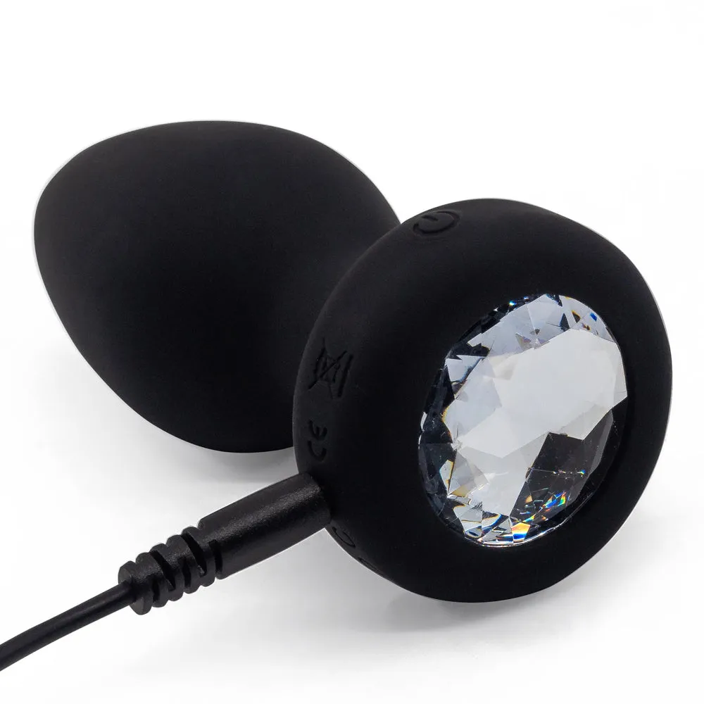 Ashella Vibes Remote Control Vibrating Jewel Butt Plug - Large