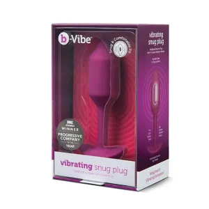 B-Vibe - Vibrating Silicone Weighted Snug Anal Plug M 112 g (Rose)