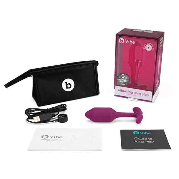 B-Vibe - Vibrating Silicone Weighted Snug Anal Plug M 112 g (Rose)