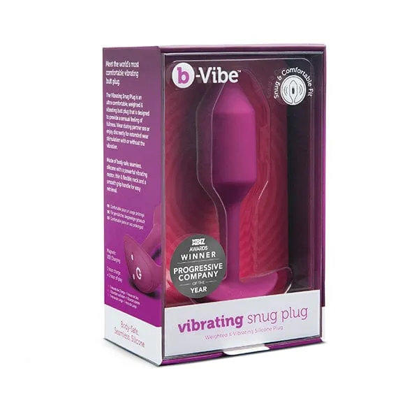 B-Vibe - Vibrating Silicone Weighted Snug Anal Plug M 112 g (Rose)
