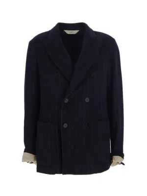 Barena Double-Breasted Striped Blazer
