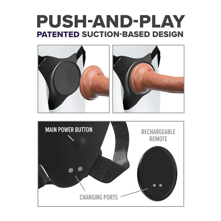Body Dock G-Spot Pro Suction Base Harness with Vibrating Plug