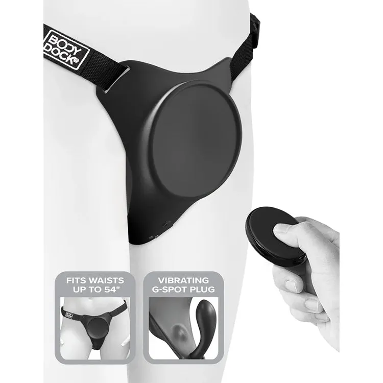 Body Dock G-Spot Pro Suction Base Harness with Vibrating Plug