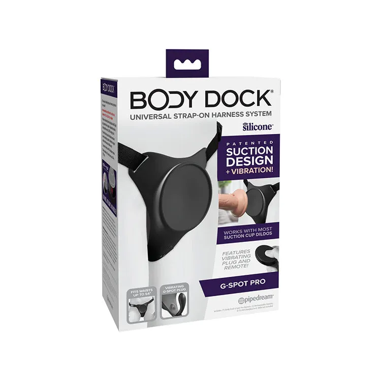Body Dock G-Spot Pro Suction Base Harness with Vibrating Plug