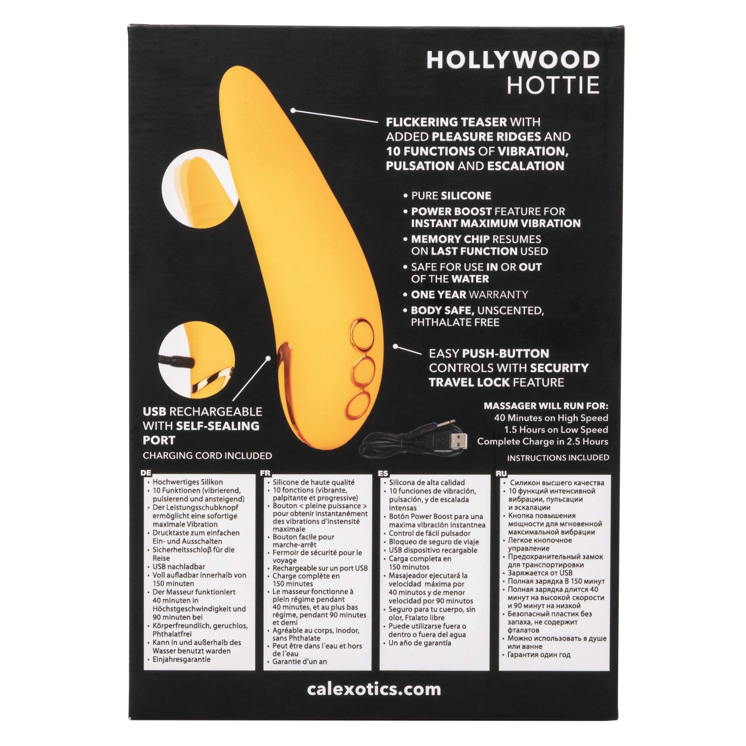 California Exotics - California Dreaming Hollywood Hottie Clit Massager (Yellow)