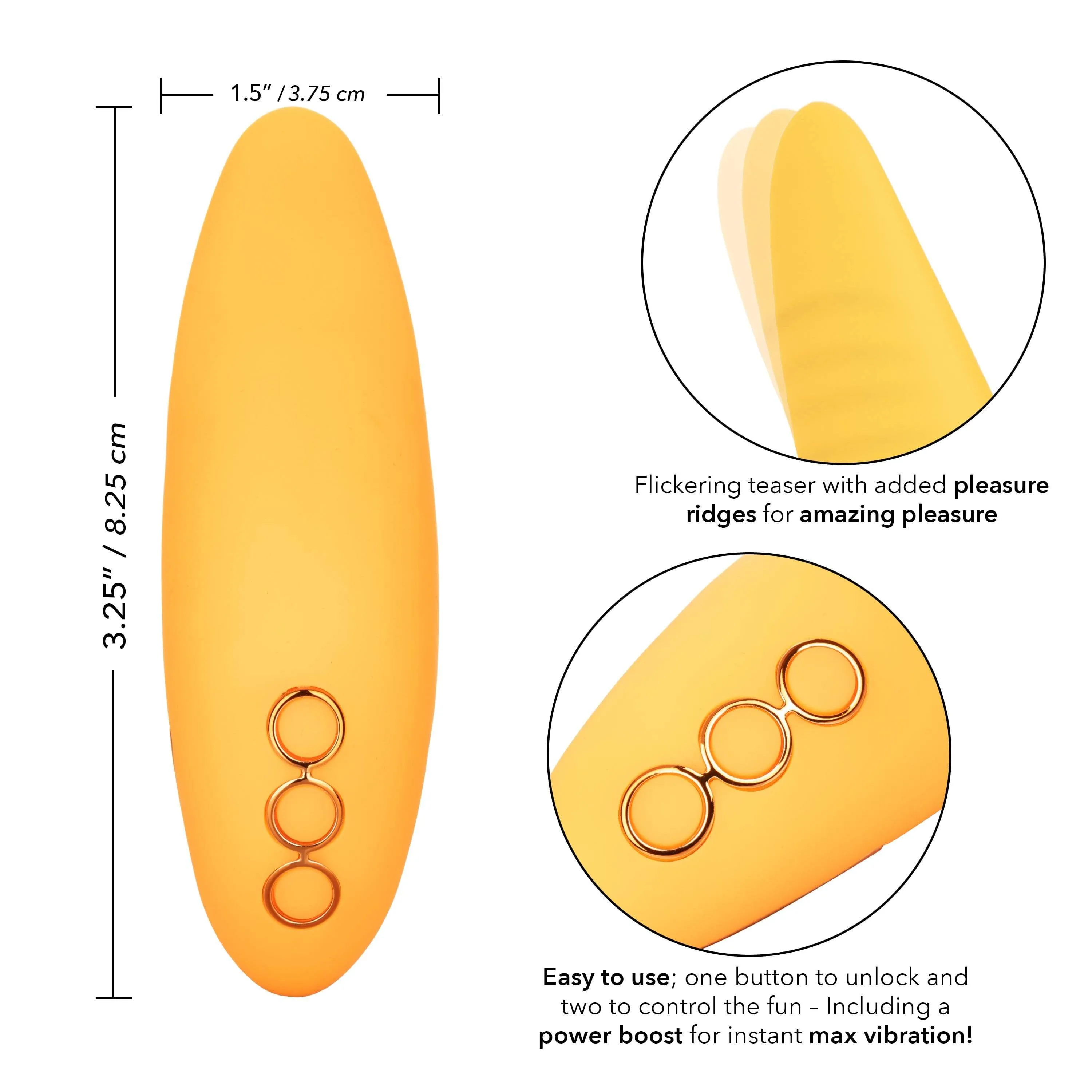 California Exotics - California Dreaming Hollywood Hottie Clit Massager (Yellow)