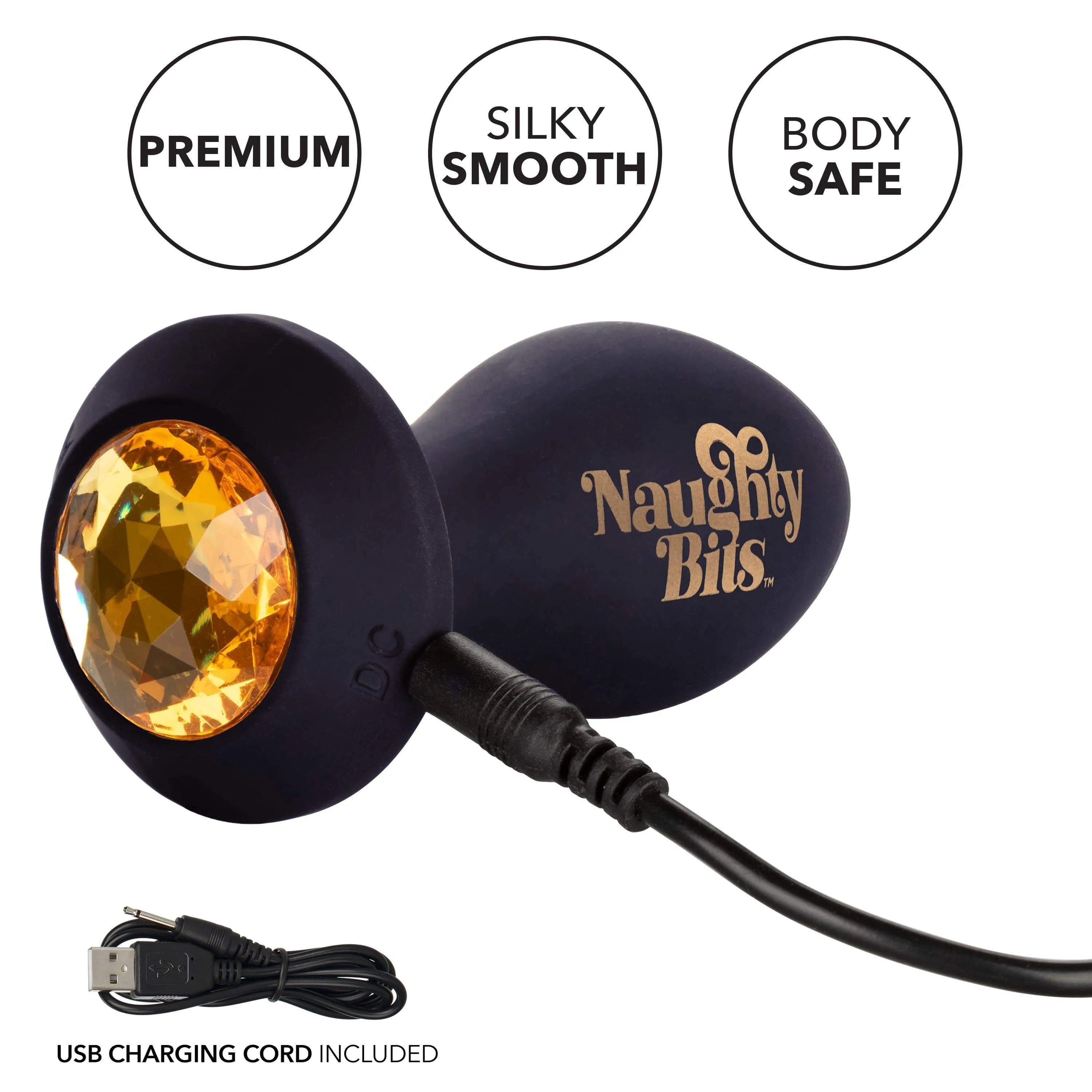California Exotics - Naughty Bits Shake Your Ass Petite Vibrating Butt Plug (Black)