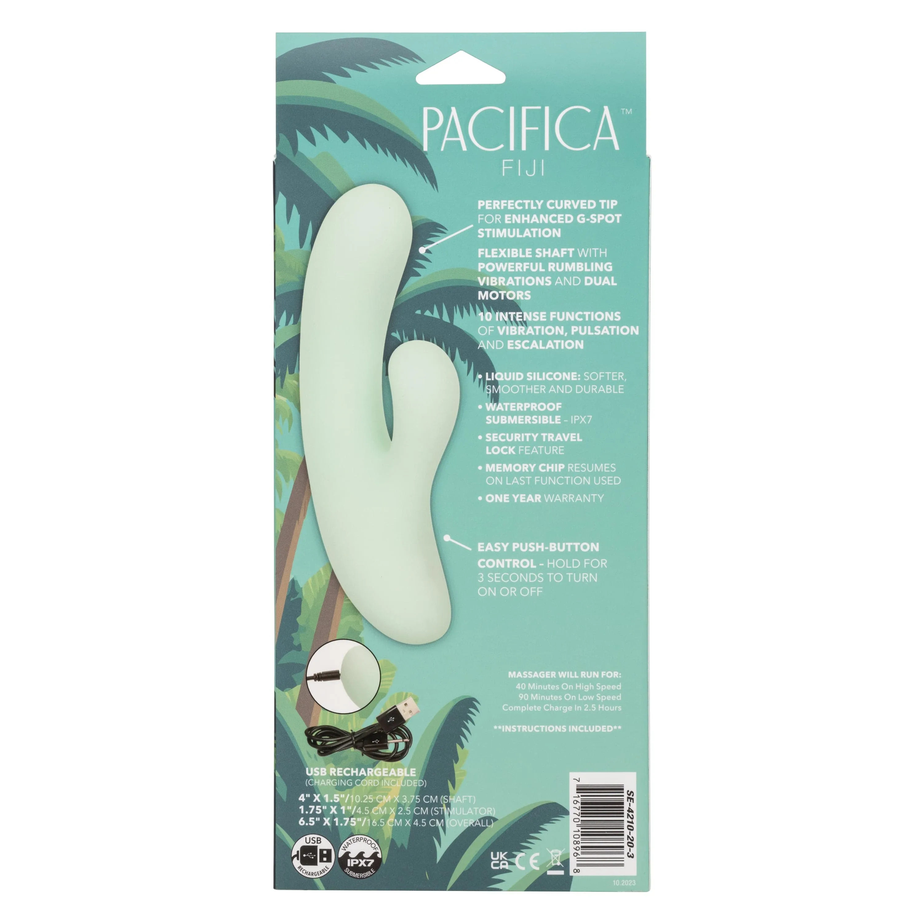 California Exotics - Pacifica Fiji Rabbit Vibrator (Green)