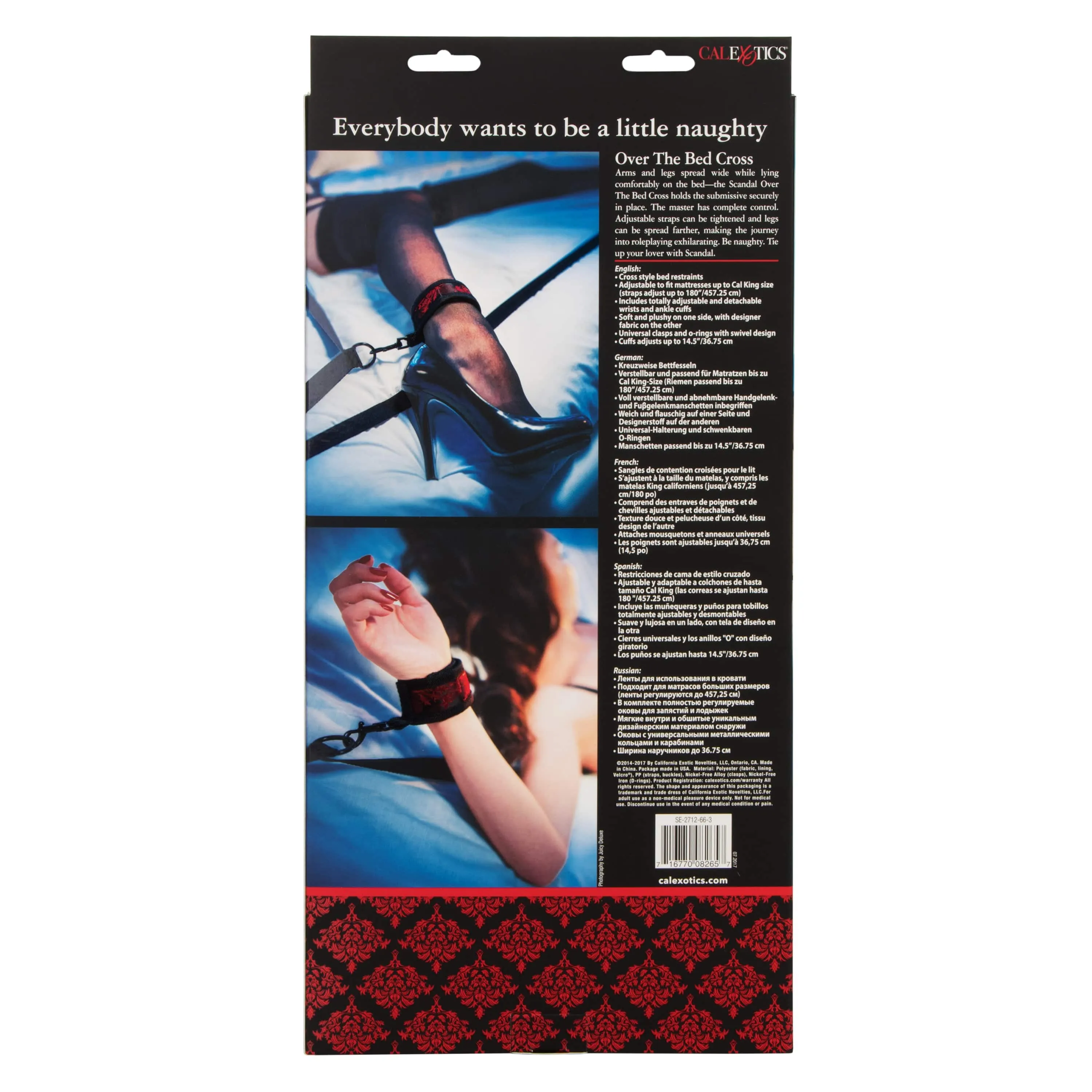 California Exotics - Scandal Over the Bed Cross Restraints (Black)