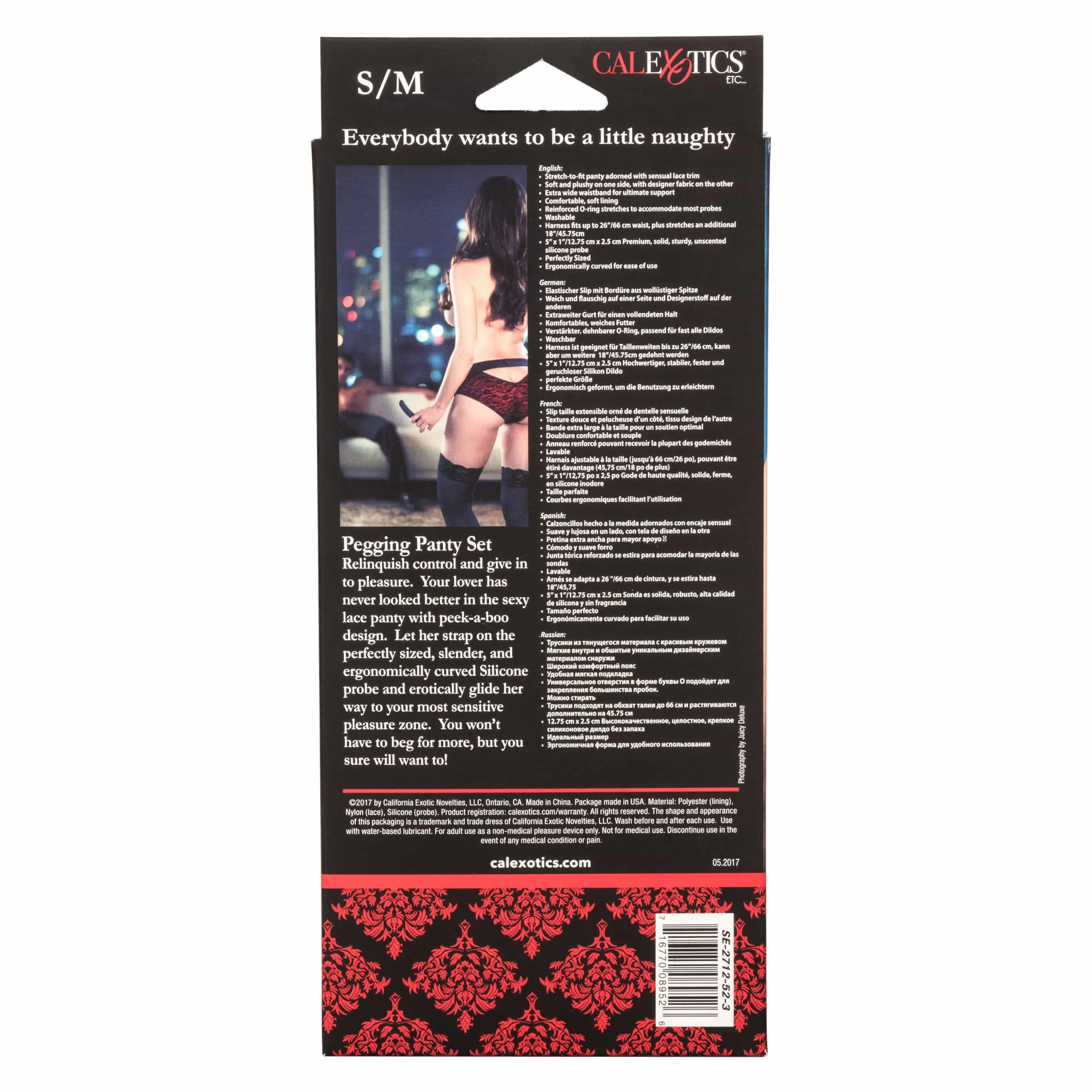 California Exotics - Scandal Pegging Panty Set Strap On Harness with Dildo 5"