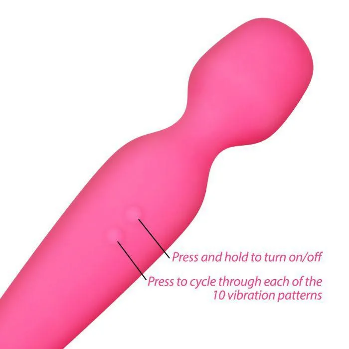 California Exotics - Utopia Rechargeable Vibrating Massage Wand (Pink)