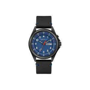 Caravelle Designed By Bulova Mens Black Leather Strap Watch 45C118 - NO COLOR ONE SIZE