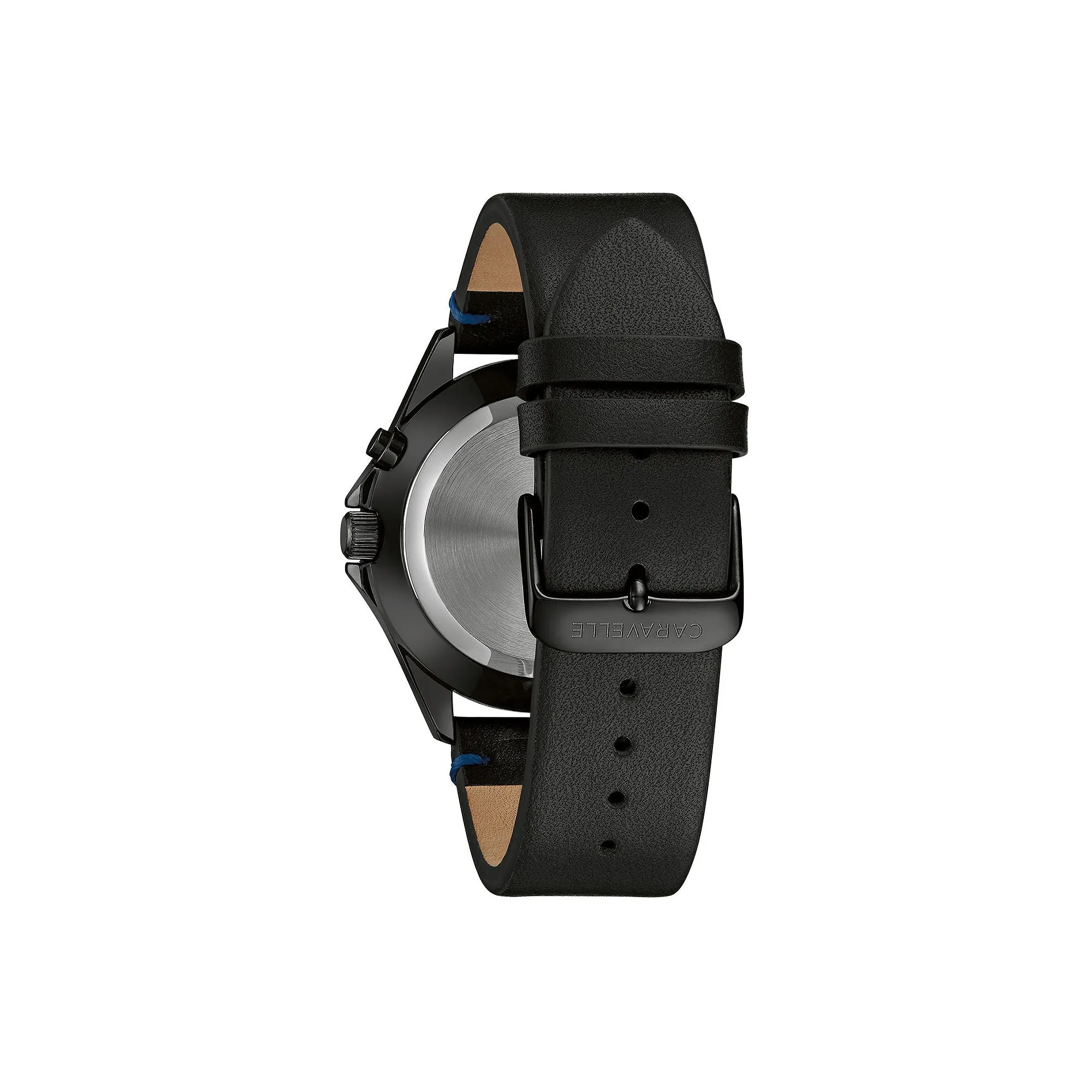 Caravelle Designed By Bulova Mens Black Leather Strap Watch 45C118 - NO COLOR ONE SIZE