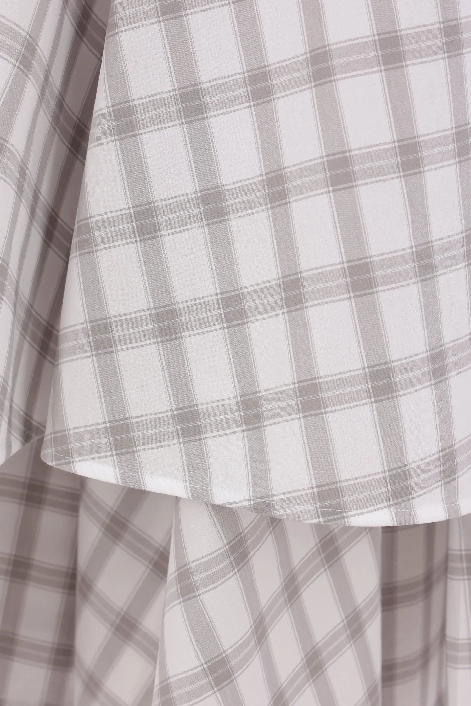 check poplin double-layer skirt
