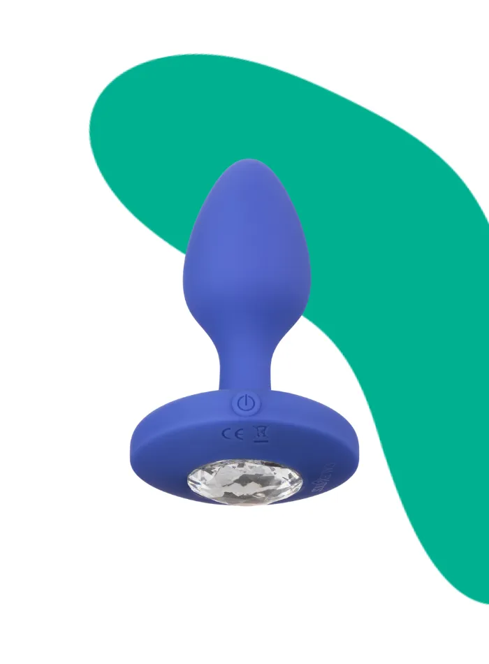 Cheeky Gems MEDIUM RECHARGEABLE VIBRATING Butt Plug Blue