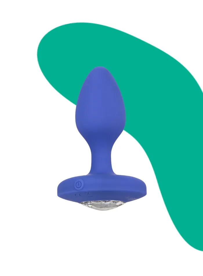 Cheeky Gems MEDIUM RECHARGEABLE VIBRATING Butt Plug Blue