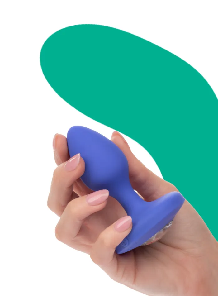 Cheeky Gems MEDIUM RECHARGEABLE VIBRATING Butt Plug Blue